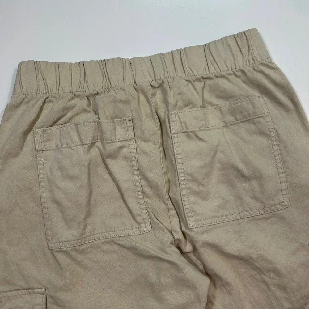 Gap Cargo Pants Elastic Waist Casual Khaki Beige Trousers Men's Size S‎